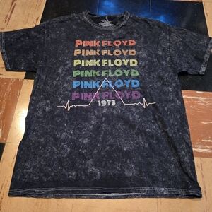 Pink Floyd t shirr in a mens size large red, orange, yellow green main color is